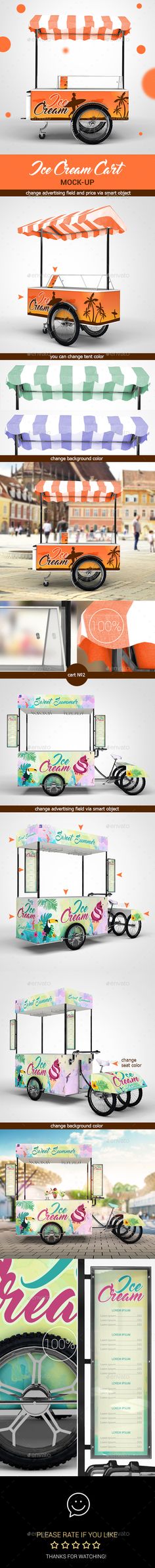 Graphicriver ice cream cart mock-up 17215731 download free download